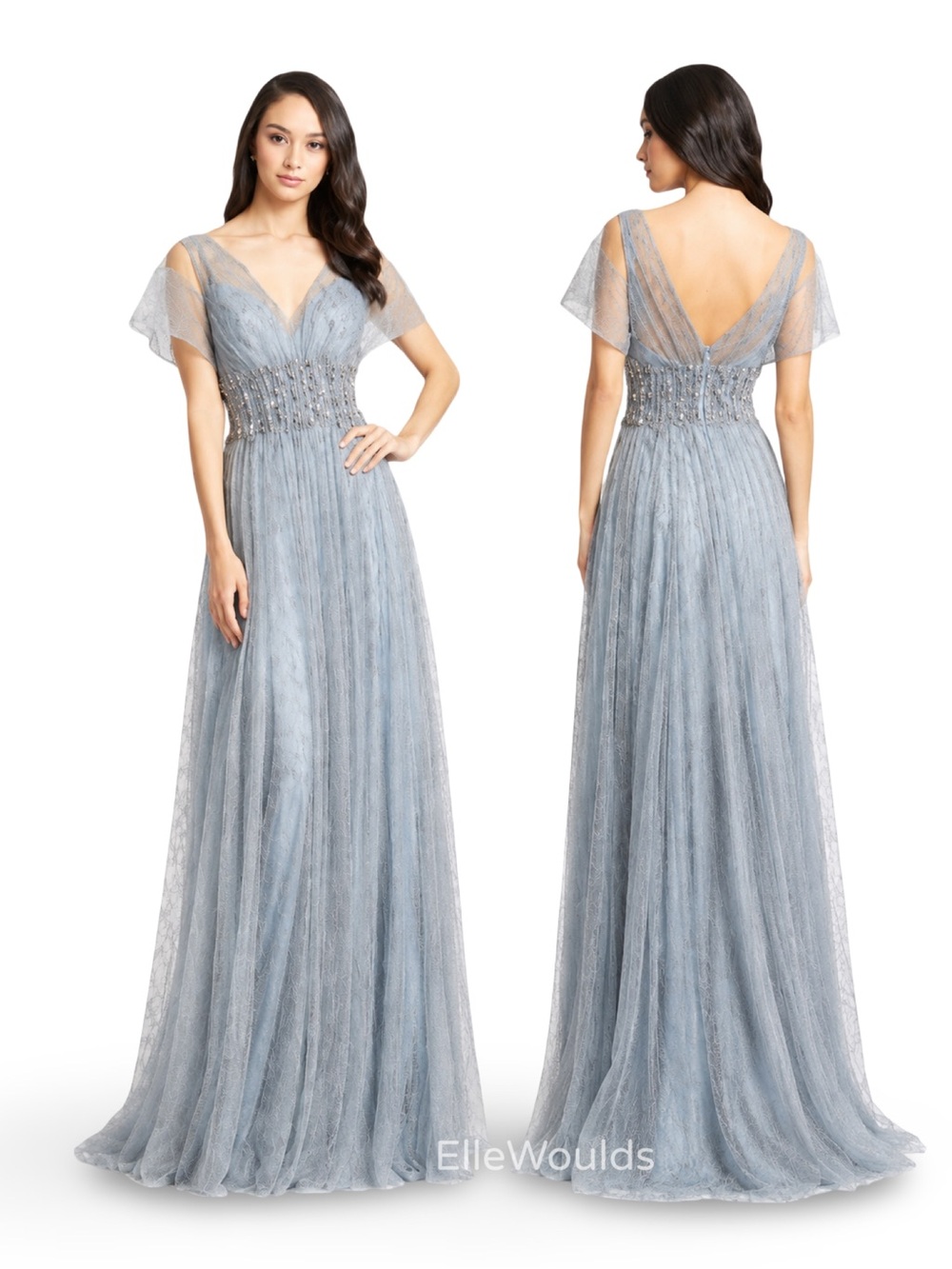 Mac Duggal Gown in Sterling Size 14, 79219D, $998